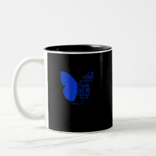 Cute Spanish Christian Bible Religious Butterfly Zweifarbige Tasse