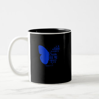 Cute Spanish Christian Bible Religious Butterfly Zweifarbige Tasse