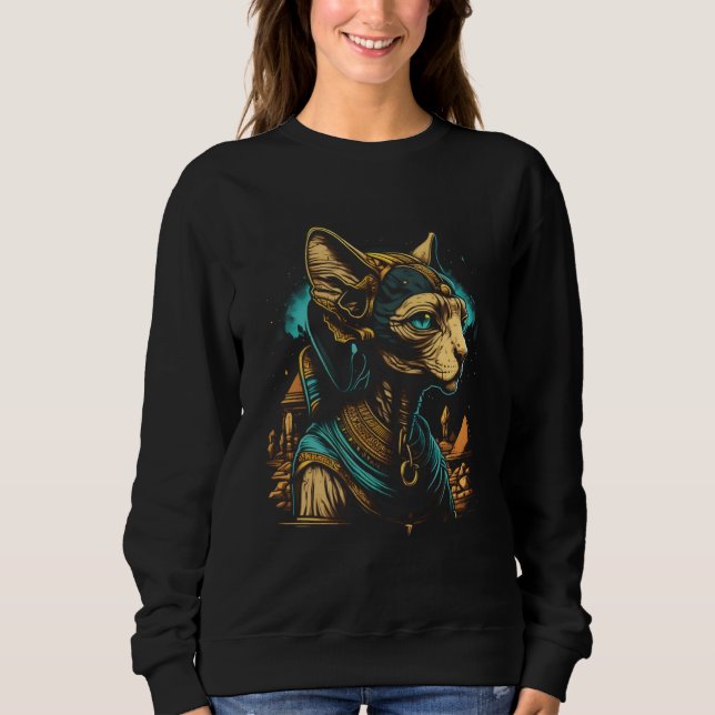 Cute Sphynx Cat  Egyptian Pharaoh Sphynx Cat Owner Sweatshirt (Vorderseite)