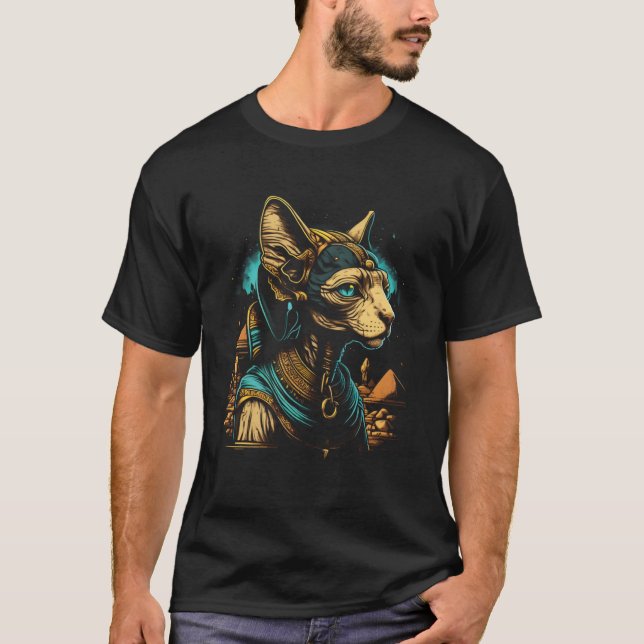 Cute Sphynx Cat  Egyptian Pharaoh Sphynx Cat Owner T-Shirt (Vorderseite)