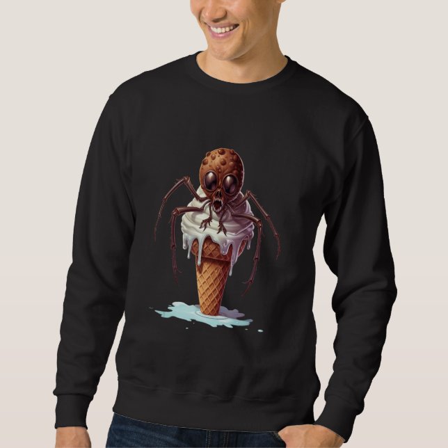 Cute Spider eats Ice Cream  Summer Kids Ice Cream Sweatshirt (Vorderseite)