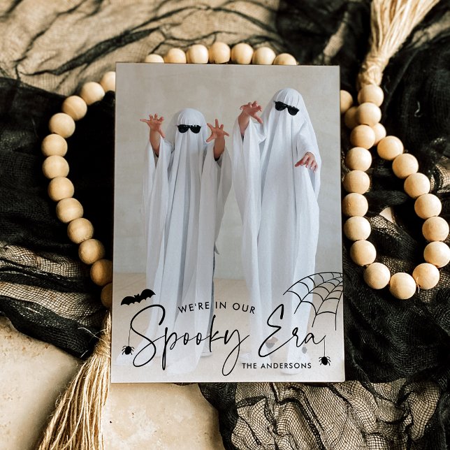 Cute Spooky Era Photo Halloween Feiertagskarte (Von Creator hochgeladen)