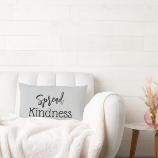 Cute Spread Kindness Grey Throw Pillow Lendenkissen