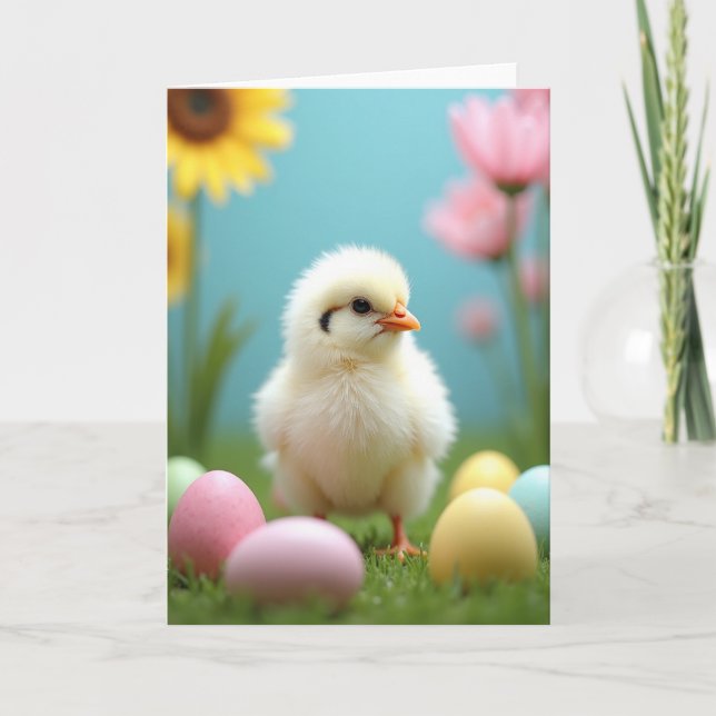 Cute Spring Chick Scene Card Karte (Vorderseite)