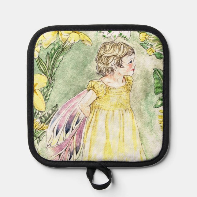 Cute Spring Fairy Oven Mitt Topflappen (Vorderseite)