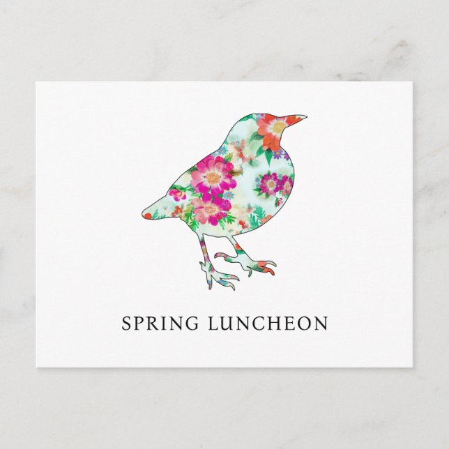 Cute Spring Luncheon Invitation Postkarte (Vorderseite)
