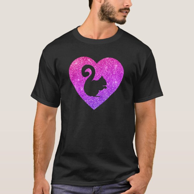 Cute Squirrel Heart  For Girls and Women T-Shirt (Vorderseite)