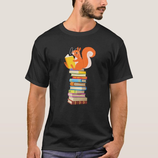 Cute Squirrel Reading Men s Women s Tops Book Love (Vorderseite)