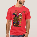 Cute Squirrel Santa Hat Christmas Lights Happy Hol T-Shirt<br><div class="desc">Cute Squirrel Santa Hat Christmas Lights Happy Holidays  .</div>