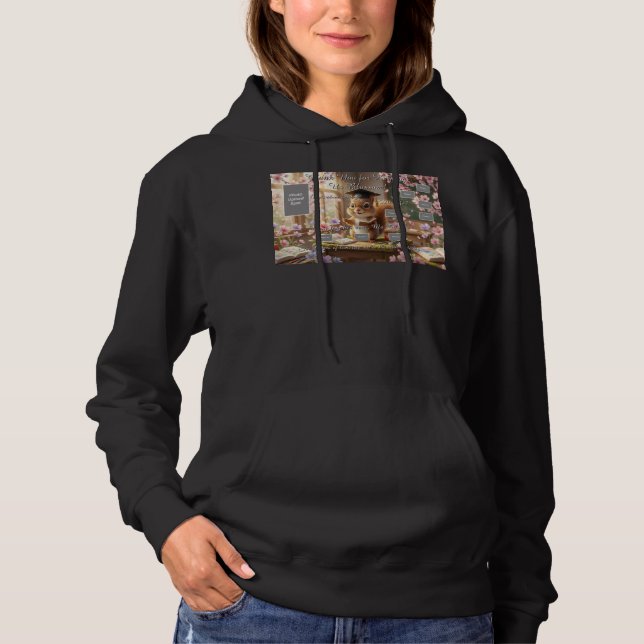 Cute Squirrel Teacher Appreciation Blossom Hoodie (Vorderseite)