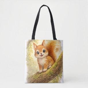 Cute Squirrel Tote Bag Kawaii Animal