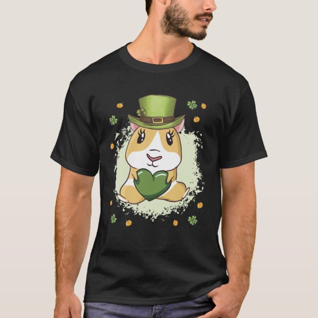 Cute St Patrick s Day Guinea Pig T-Shirt (Vorderseite)