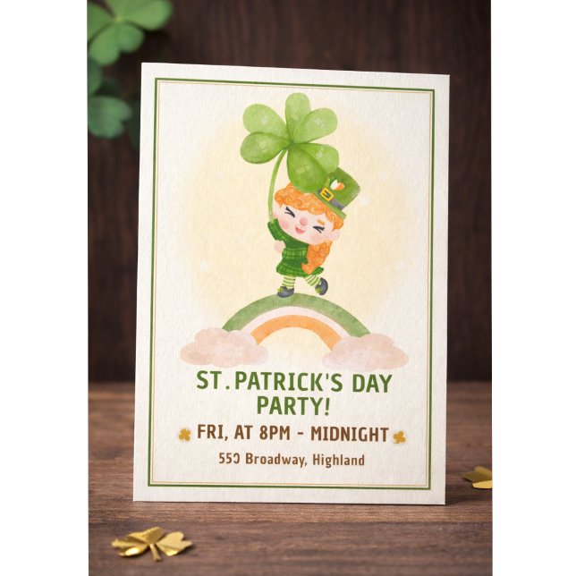 Cute St. Patrick’s Day Party Invitation Einladung (Von Creator hochgeladen)