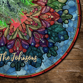 Cute stained glass mandala custom christmas polyester weihnachtsbaumdecke