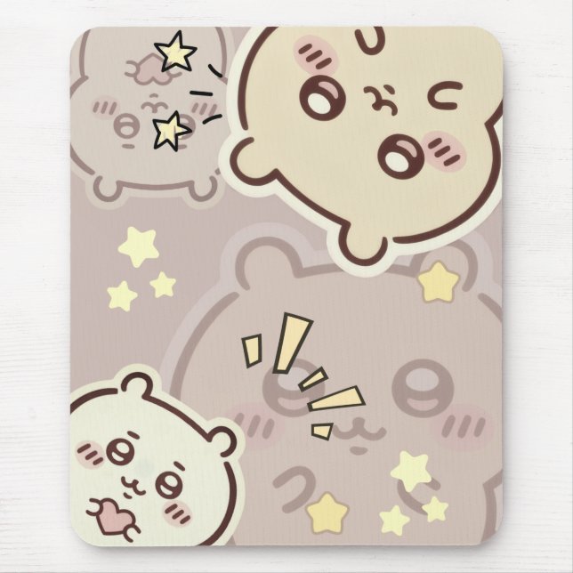 Cute Starry Bunny Pattern Gaming Mousepad  (Vorne)