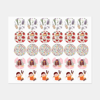 Cute stickers girls etiketten