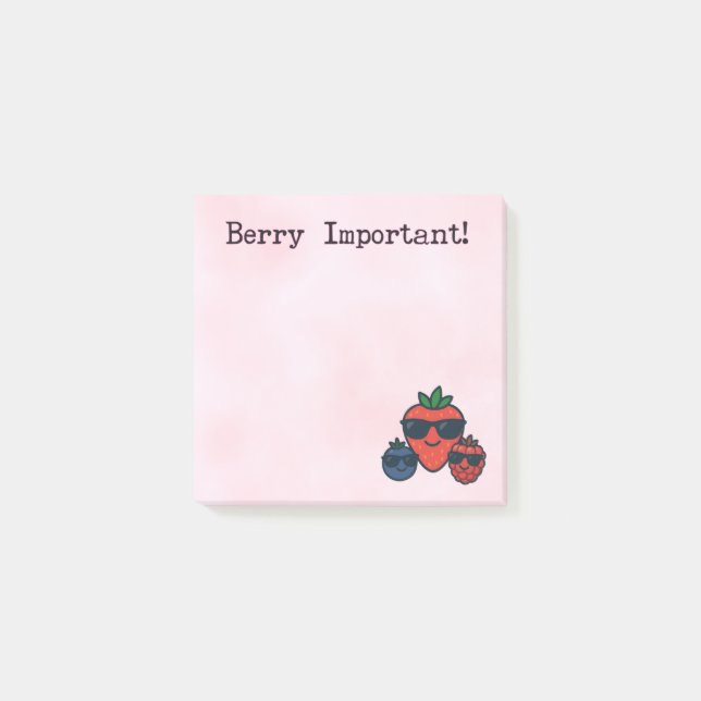 Cute Sticky Notes | Berry Important Post-Its Post-it Klebezettel (Vorderseite)