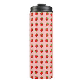 Cute Strawberries Pattern – Adorable Fruit  Thermosbecher