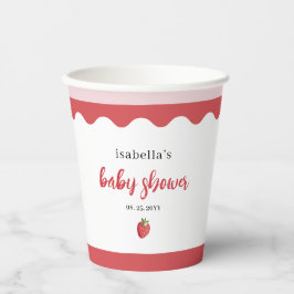 Cute Strawberry Baby Shower Pappbecher