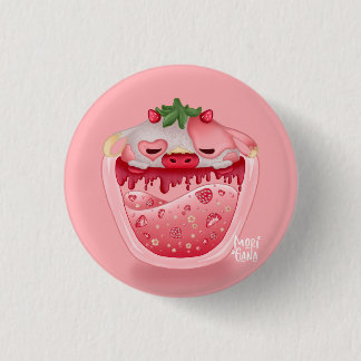 Cute Strawberry Button – Pink Design