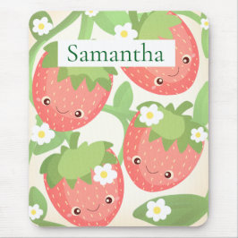 Cute Strawberry Garden Mousepad