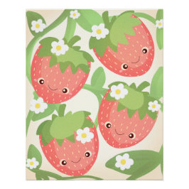 Cute Strawberry Garden Poster