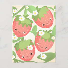 Cute Strawberry Garden Postkarte