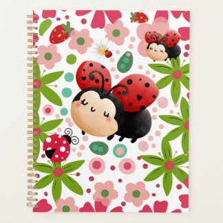 Cute Strawberry Ladybug Notebook  Planer