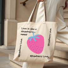 Cute Strawberry Love – Valentine’s Day Tote Bag