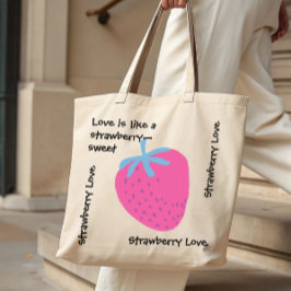 Cute Strawberry Love – Valentine’s Day Tote Bag Tragetasche