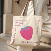 Cute Strawberry Love – Valentine’s Day Tote Bag