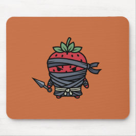 Cute Strawberry Ninja Assassin Japanese Pop Art Mousepad