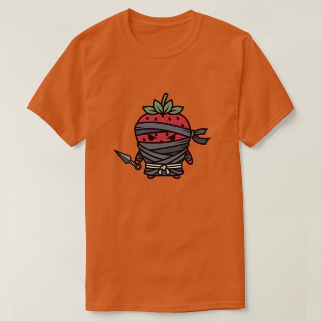Cute Strawberry Ninja Assassin Japanese Pop Art T-Shirt (Design vorne)