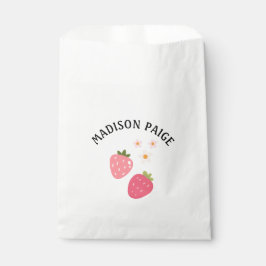 Cute Strawberry Pink Girls Birthday Favor Bags Geschenktütchen