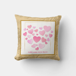 Cute Style Pink Hearts Romantic Valentine's Day Kissen