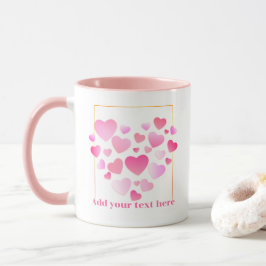 Cute Style Pink Hearts Romantic Valentine's Day Tasse