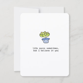 Cute Succulent Sympathy Card Feiertagskarte