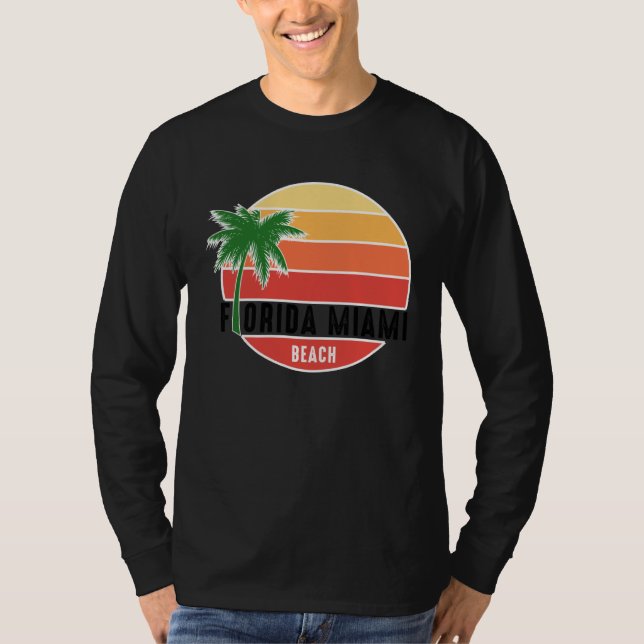 Cute Summer Beach Vacation Tees  Florida Miami Bea (Vorderseite)
