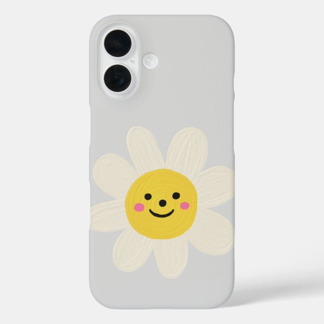 Cute Sun Emoji Phone Case – Aesthetic Yellow Desig (Rückseite)