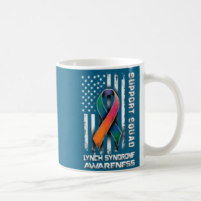Cute Support Lynch Syndrome Squad Awareness Kaffeetasse (Rechts)
