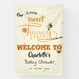 Cute Sweet Honey and Kawaii Eyeball Text Banner