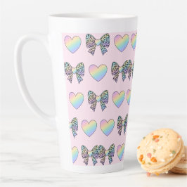  cute sweet rainbow hearts pastel gradient pattern milchtasse