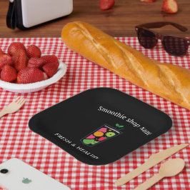 Cute Sweet yogurt Smoothies fruit Juice bar shop Pappteller