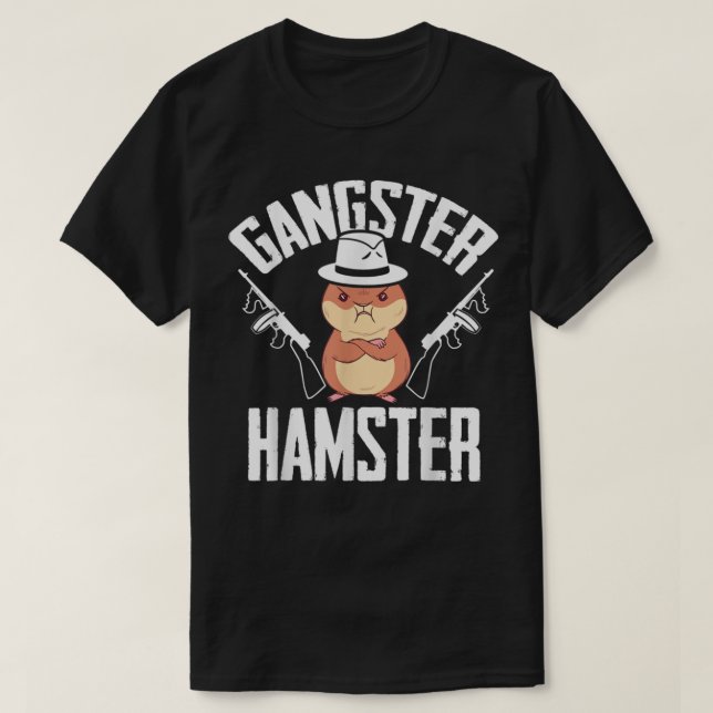 Cute Syrian Hamster Funny Rodents Gangster Hamster T-Shirt (Design vorne)