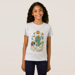 Cute T-Rex Dinosaur Ready Set Roar Adventure Kids T-Shirt<br><div class="desc">"Ignite your little one's imagination with this vibrant and playful T-Rex Dinosaur design! Featuring a friendly dinosaur ready for an adventure with his monster truck and space rocket, this design is perfect for brave boys who love exploring. The colorful 'Ready, Set... ROAR!' text adds a fun, energetic touch that parents...</div>