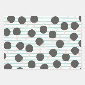 Cute Table Tennis Wrapping Paper Geschenkpapier Set