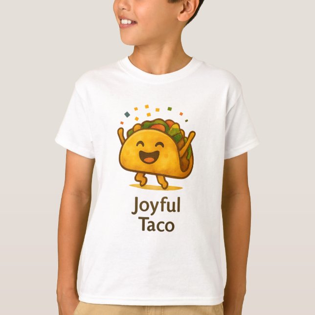 Cute Taco Fiesta Kids' Birthday T-Shirt (Vorderseite)