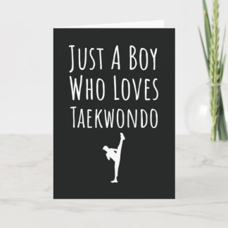 Cute Taekwondo Cards For Baby Boys Kids TKD Fight Karte