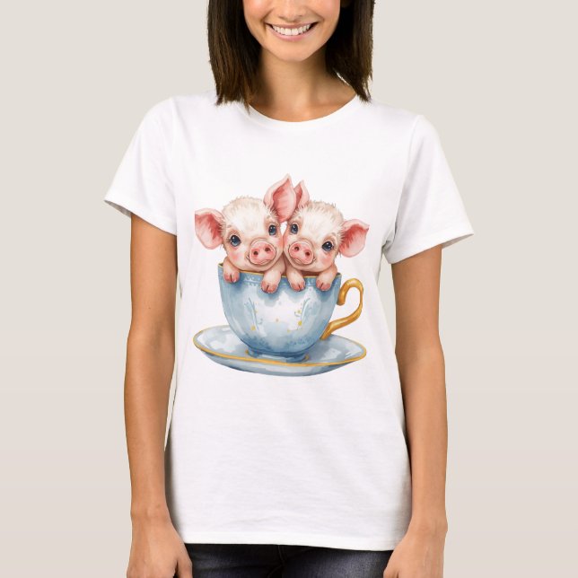 Cute Teacup Piglets  T-Shirt (Vorderseite)