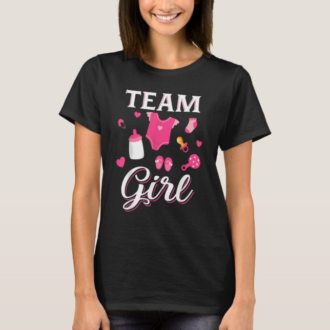 Cute Team Girl  Gender Reveal  Team Pink T-Shirt (Vorderseite)